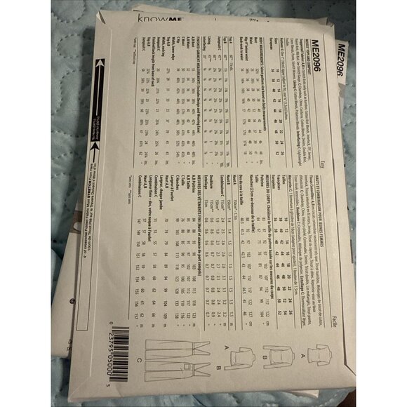 Know Me Easy Tops & Straight-Leg Jumpsuit Misses' 18-26 Pattern # 2096 Uncut - Picture 2 of 2